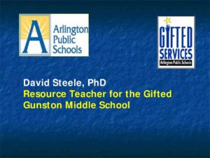 presentation about Gifted Services.