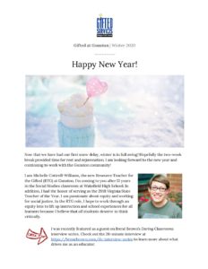 Family Newsletter _ Winter 2020