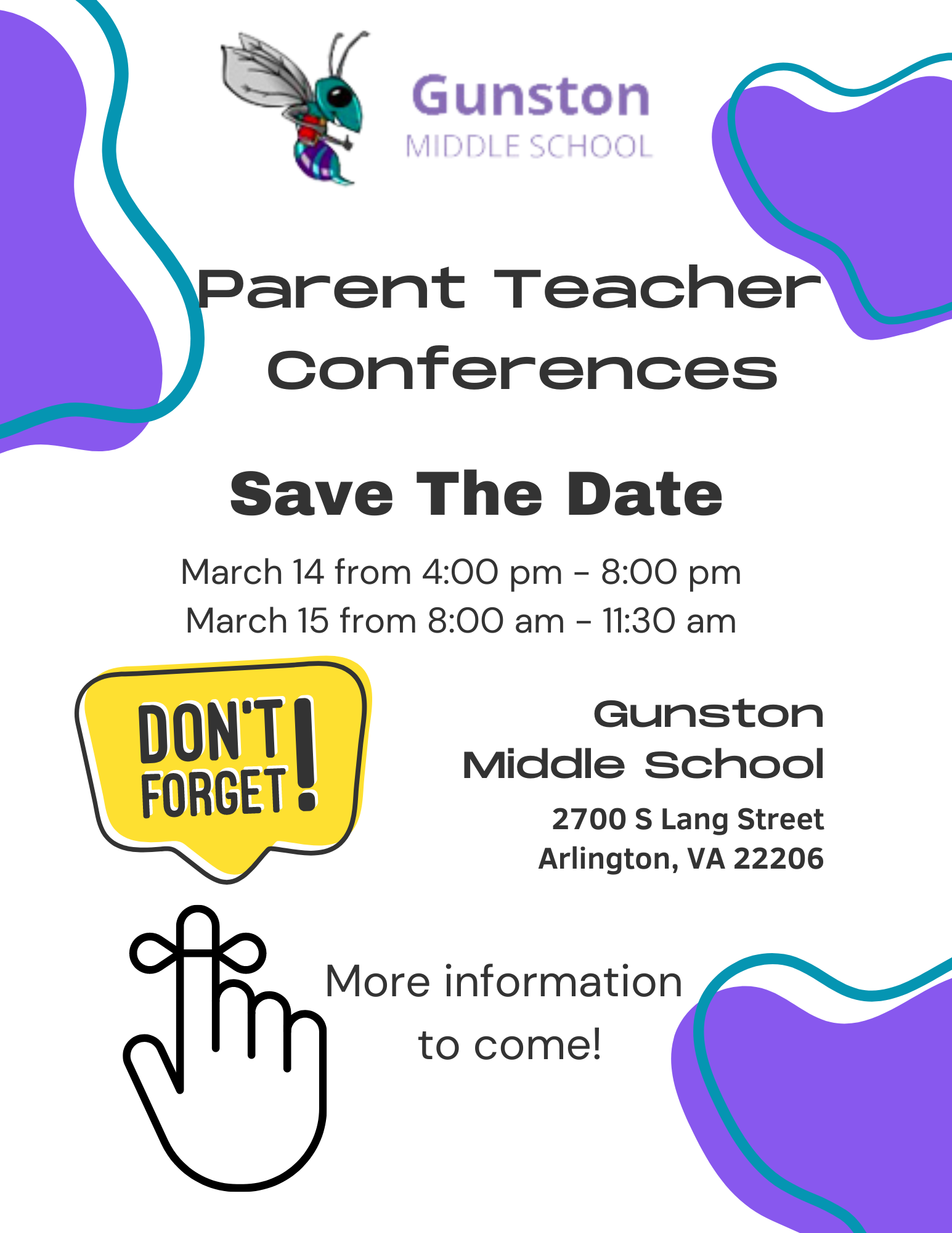 Parent Teacher Conference Save the Date